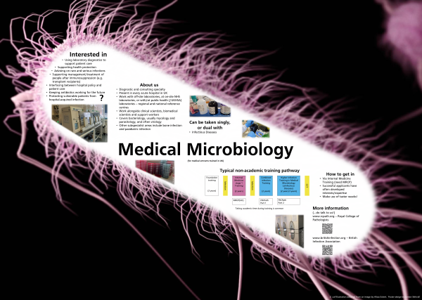 A Medical Microbiology careers poster image